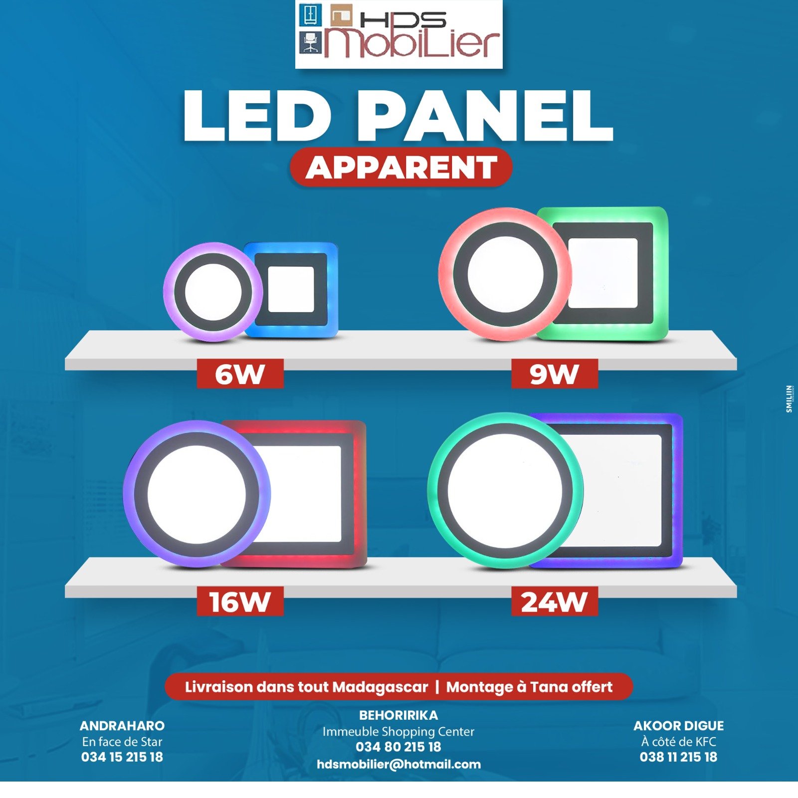 LED PANNEL APPARENT COULEUR