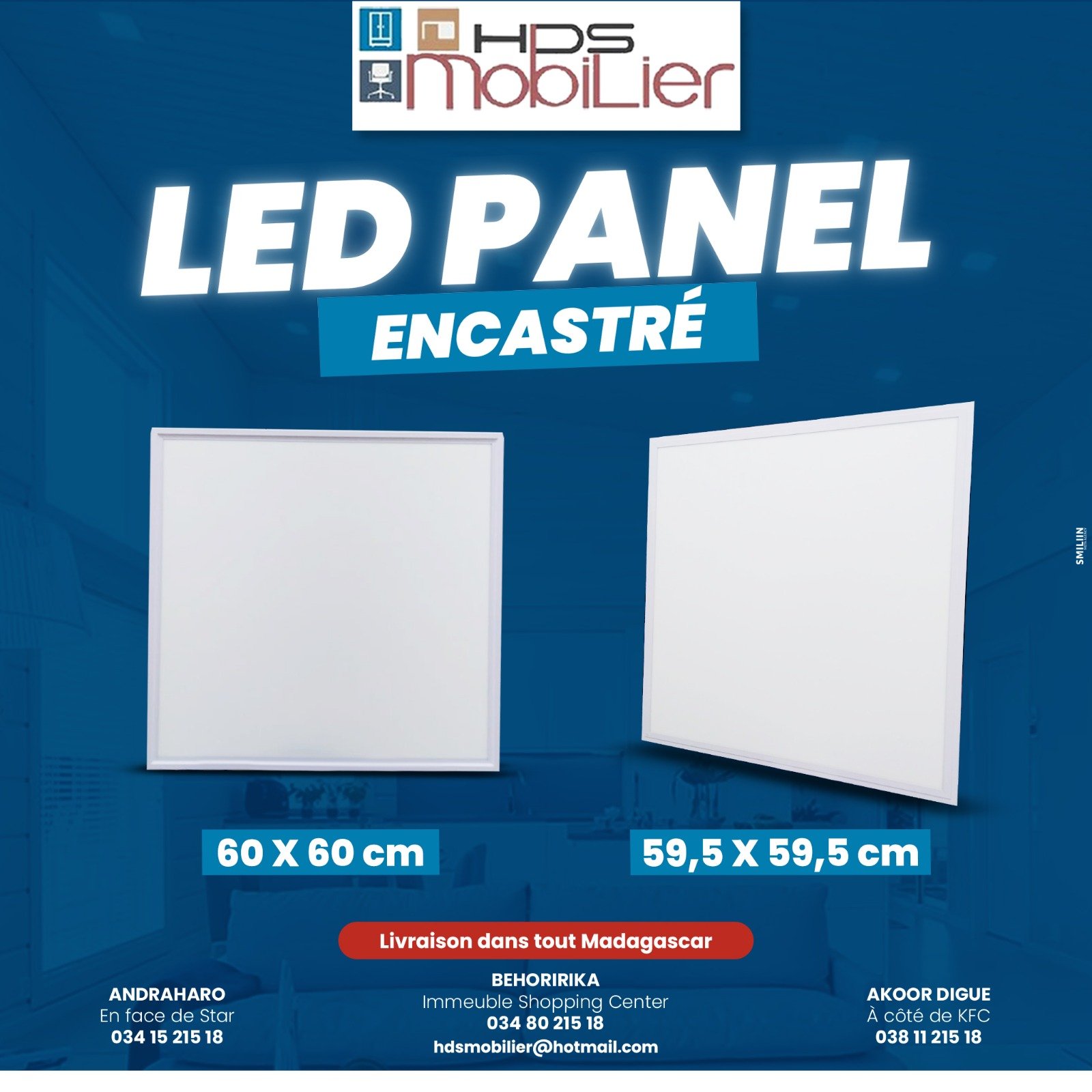 LED PANNEL ENCASTRE 59.5X59.5/60X60