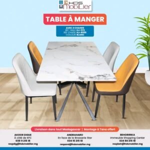 Table à manger avec 4 chaise complet - HJ-1172.HJ-8099