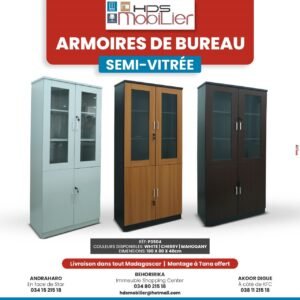 Armoires de Bureau Semi-Vitrées (Réf: P3504)