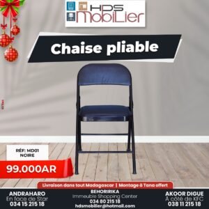 Chaise Pliable MD01 noir