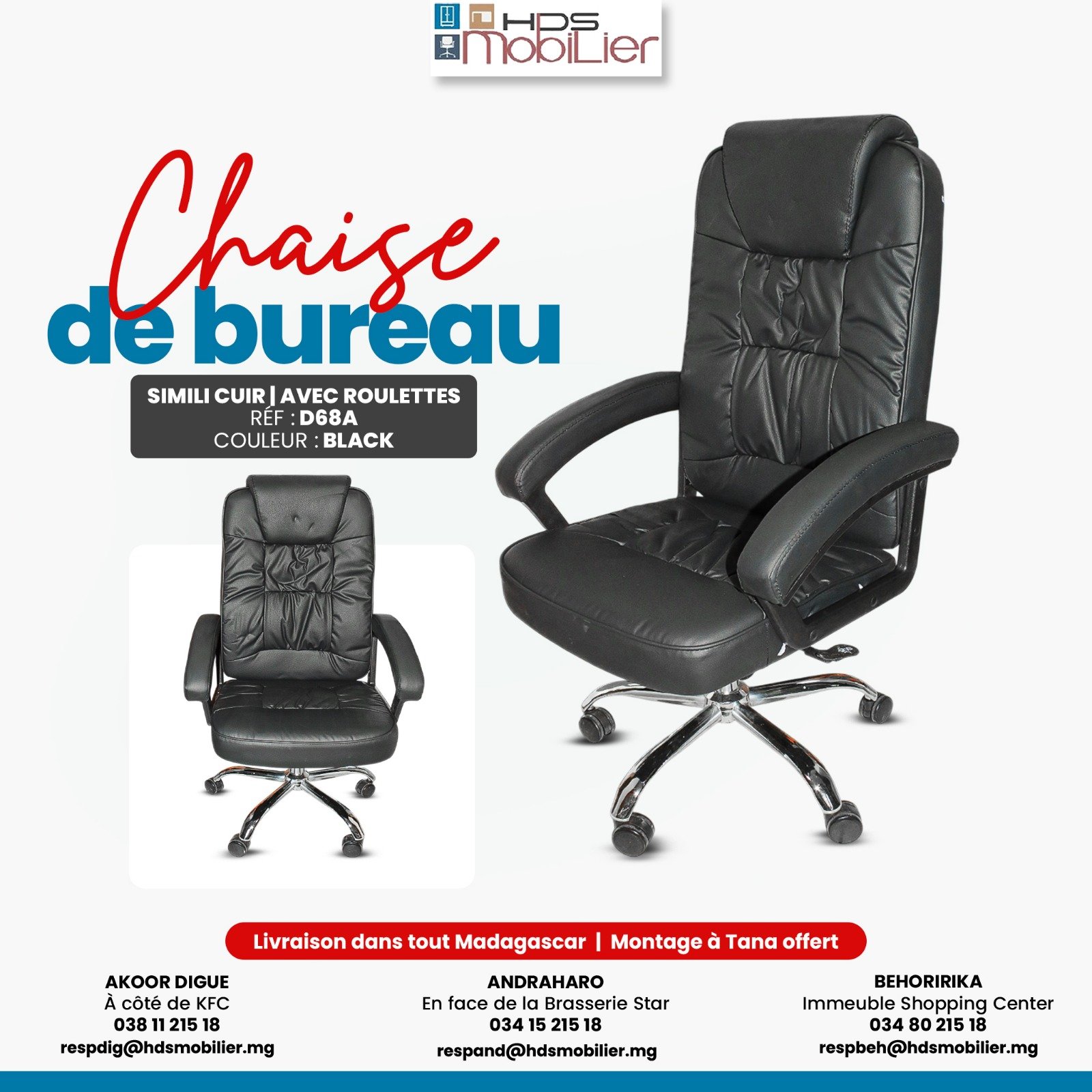 Chaise de bureau D68A
