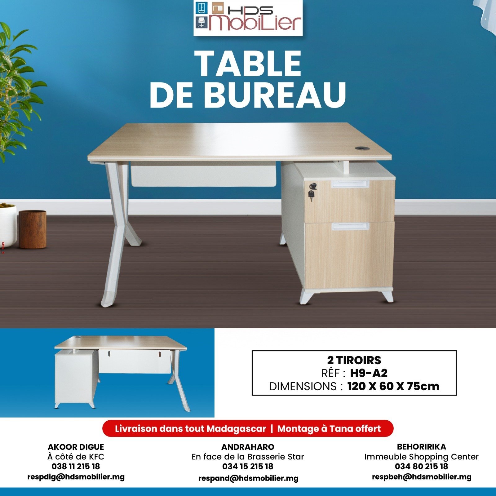 Table de bureau H9-A2