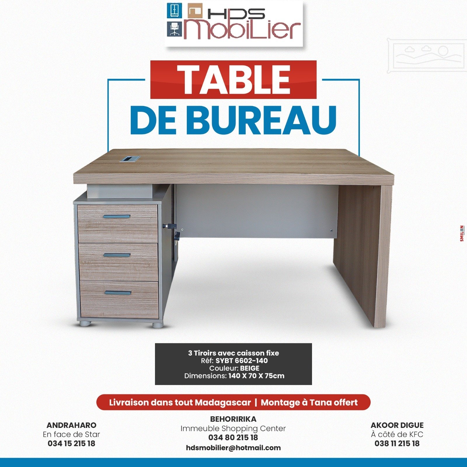 Table de Bureau SYBT 6602-140