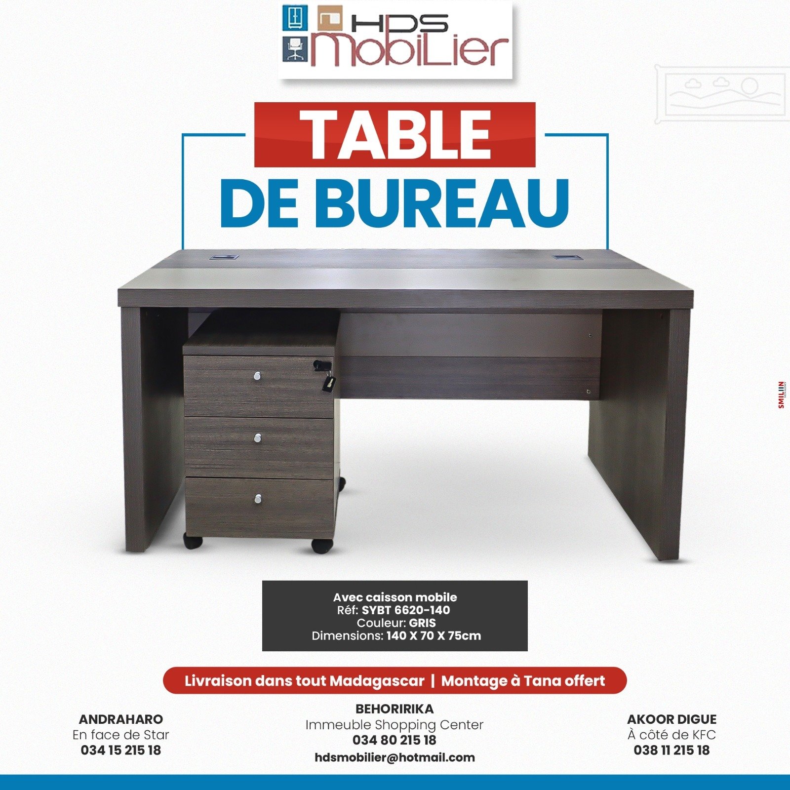 Table de bureau SYBT 6620-140