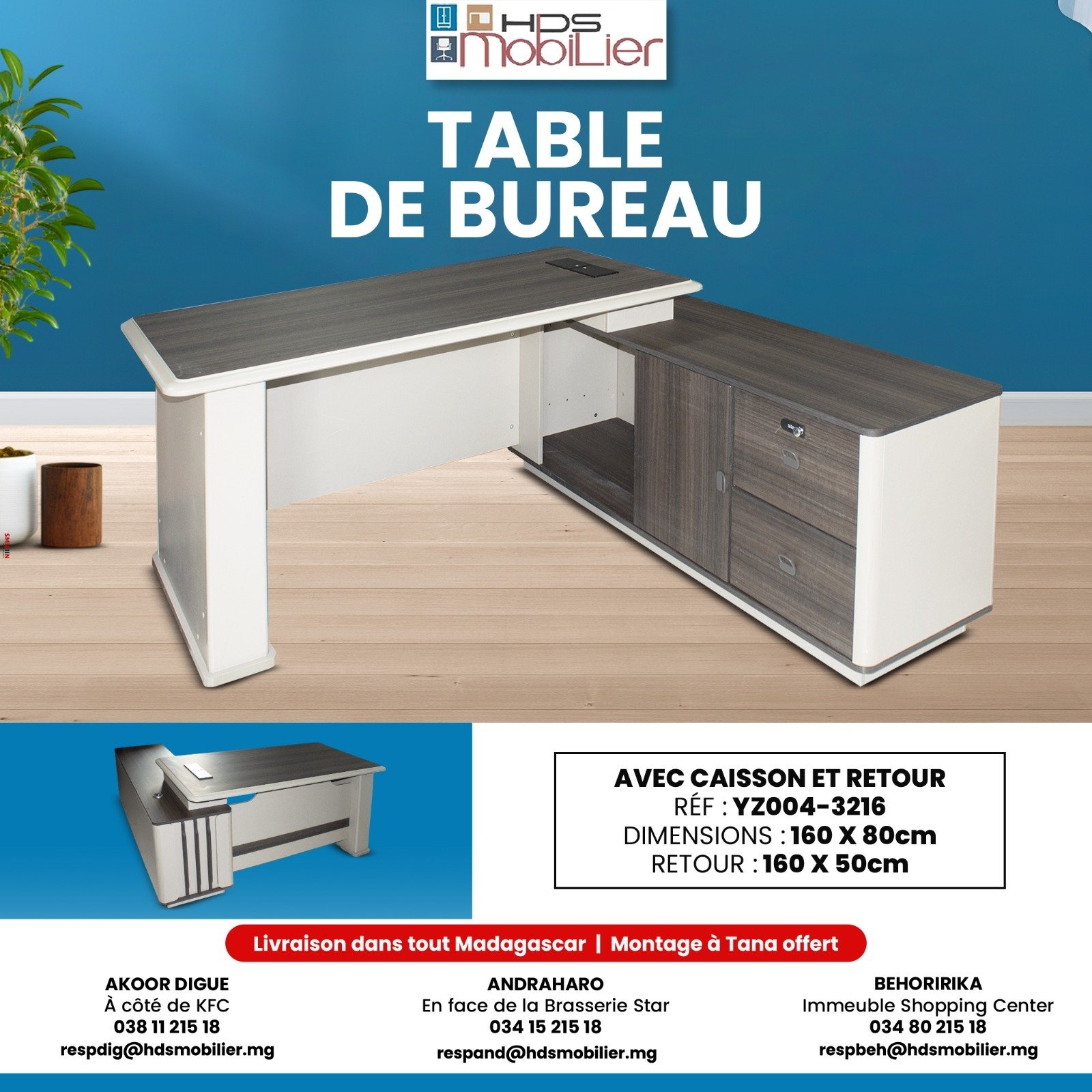 Table de bureau YZ004-3216