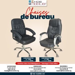 Chaise roulette 061c-084 BK