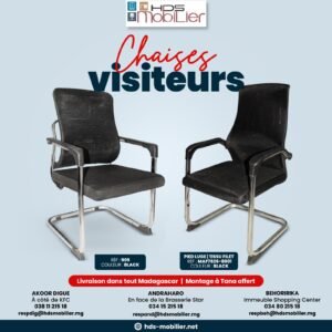 Chaise visiteurs 8001bk -909bk