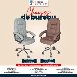 Chaise roulette D68A BROWN GREY