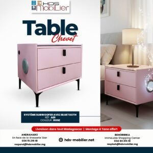 Table Chevet Bluetooth avec Subwoofer – Réf. A01