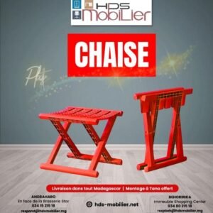 Chaise pliable en plastique B2 Rouge