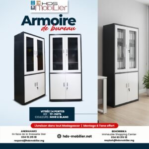 Armoire de Bureau Vitrée 4 Portes – Réf. TF-110TS