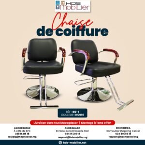 Chaise de Coiffure Professionnelle — Réf : BS-1 BLACK