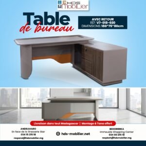 Table de Bureau avec Retour – Réf : V7-018-020